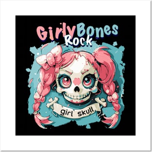 Skull Girl, Skull Fun T-Shirt 01 Posters and Art